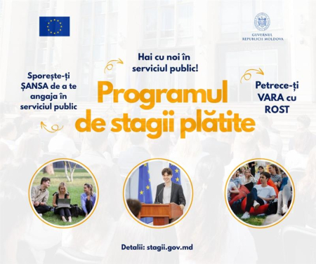 Biroul Național de Statistică invită tinerii la programele de stagii plătite în serviciul public